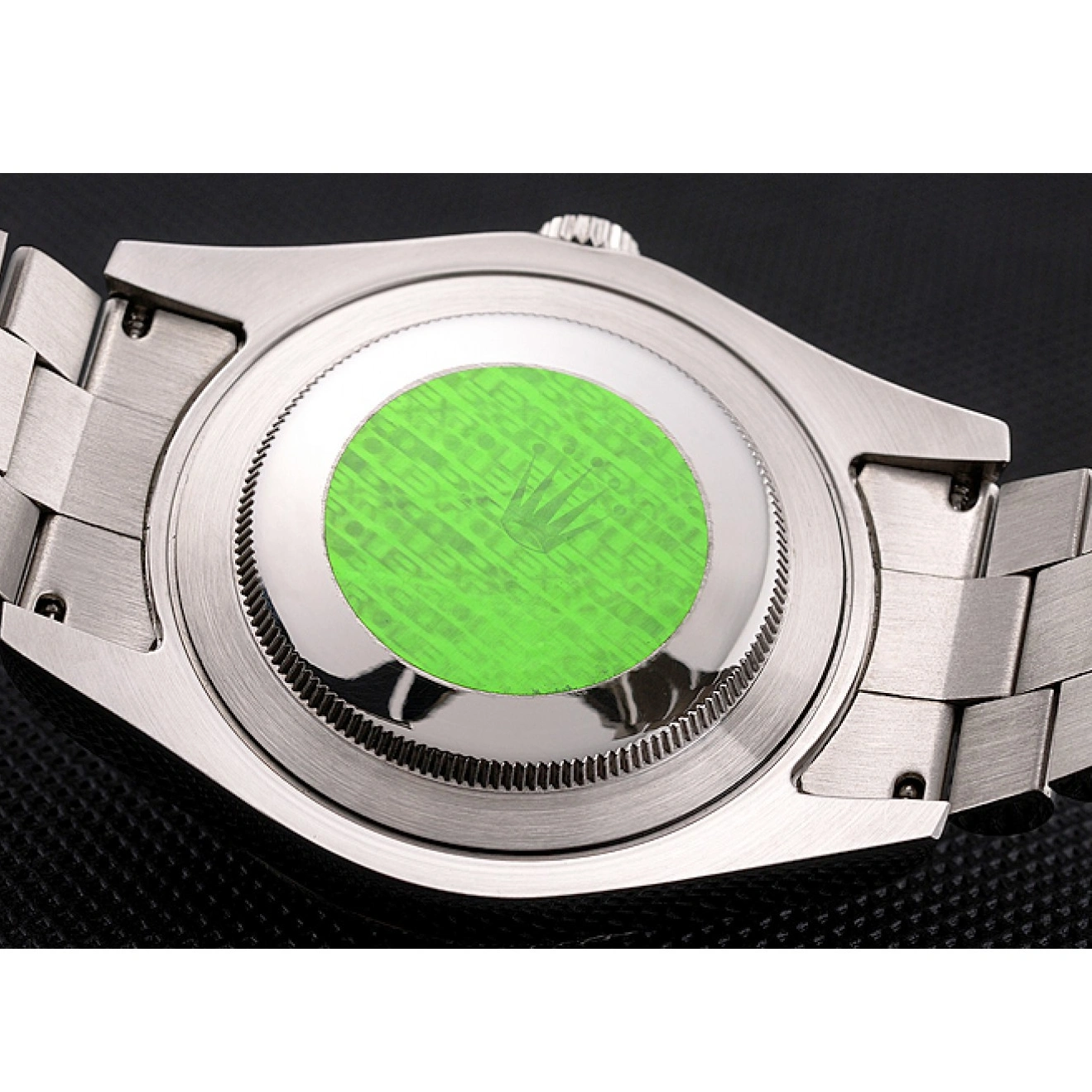 MiroTime 1024 Swiss Rolex Datejust Black Dial Roman Numerals Stainless Steel Case And Bracelet